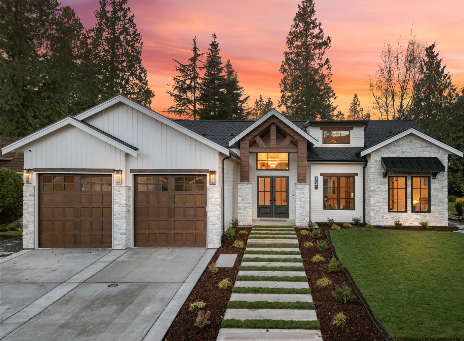 Completed TG Build home at twilight